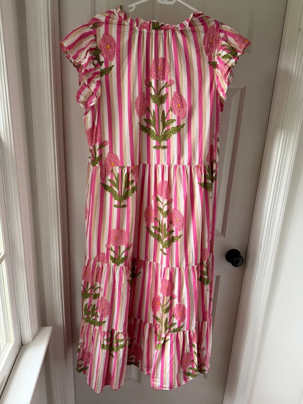 Liza Byrd The Tinley Pink Floral Stripe Long Dress XL